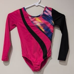 Danskin Now Pink and Black Kids Bodysuit